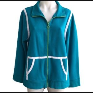 V SPORT BY VENEZIA ZIP FRONT SWEATSHIRT•sz 14